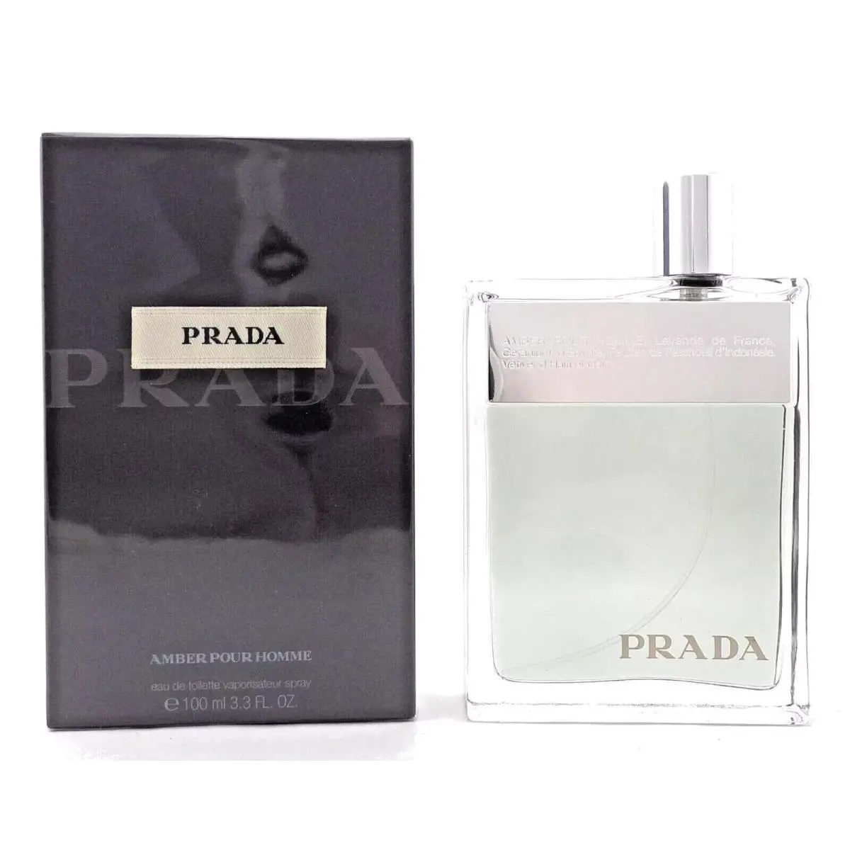 Prada Amber Pour Homme 3.3 Oz. Eau de Toilette Spray For Men Box
