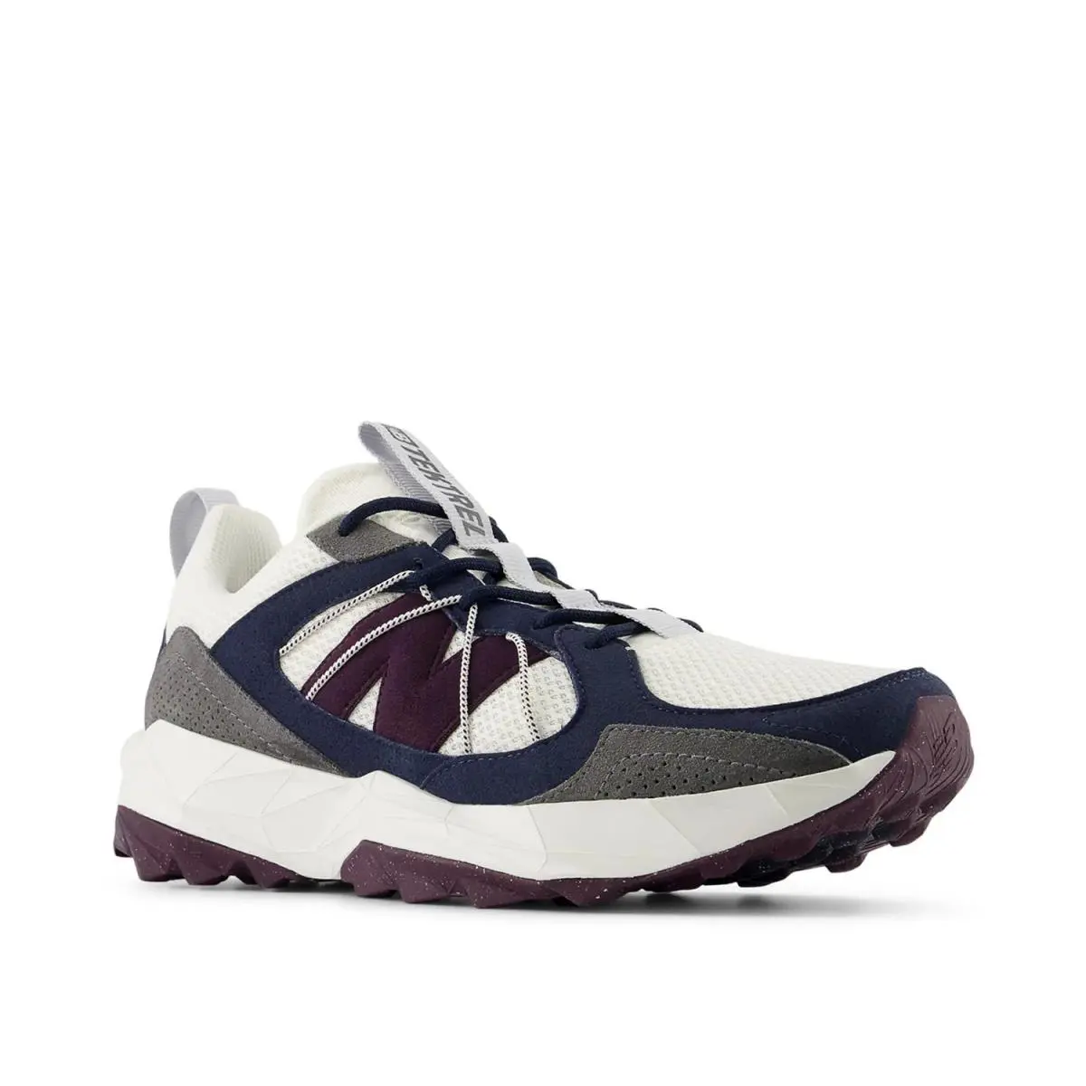 Man`s Athleisure New Balance Tektrel S Trail Running Shoe - White/Grey