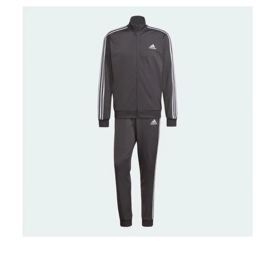 Adidas Men Essentials 3-Stripes Track Suit in Grey Five Color - HT6650 XL