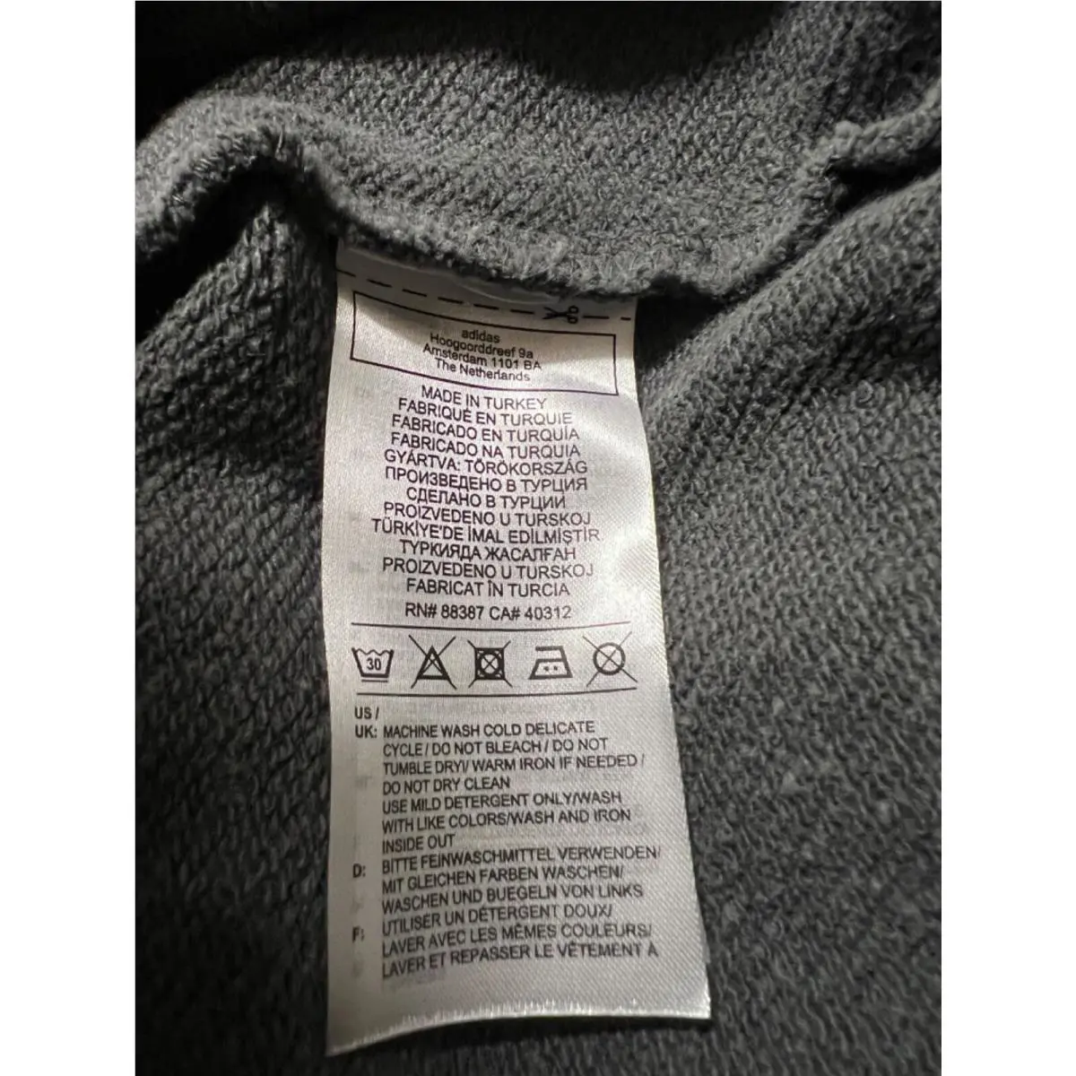 Adidas clothing - Gray (UPC: 193106413895) 12
