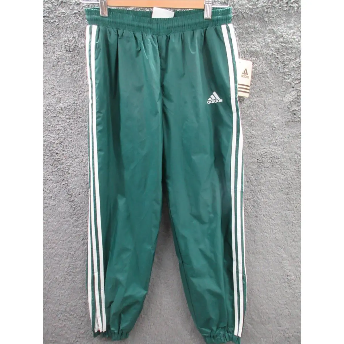 90s Adidas Vintage Nylon Lined Green Track Pants Youth Large