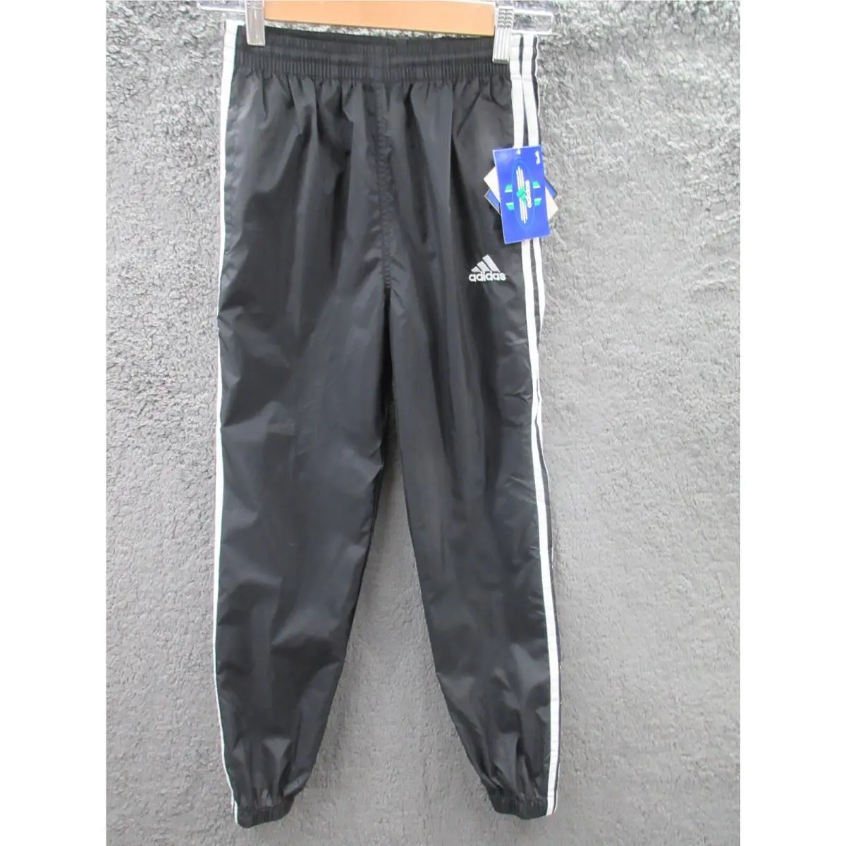 90s Adidas Team Vintage Nylon Black Track Pants Youth Large