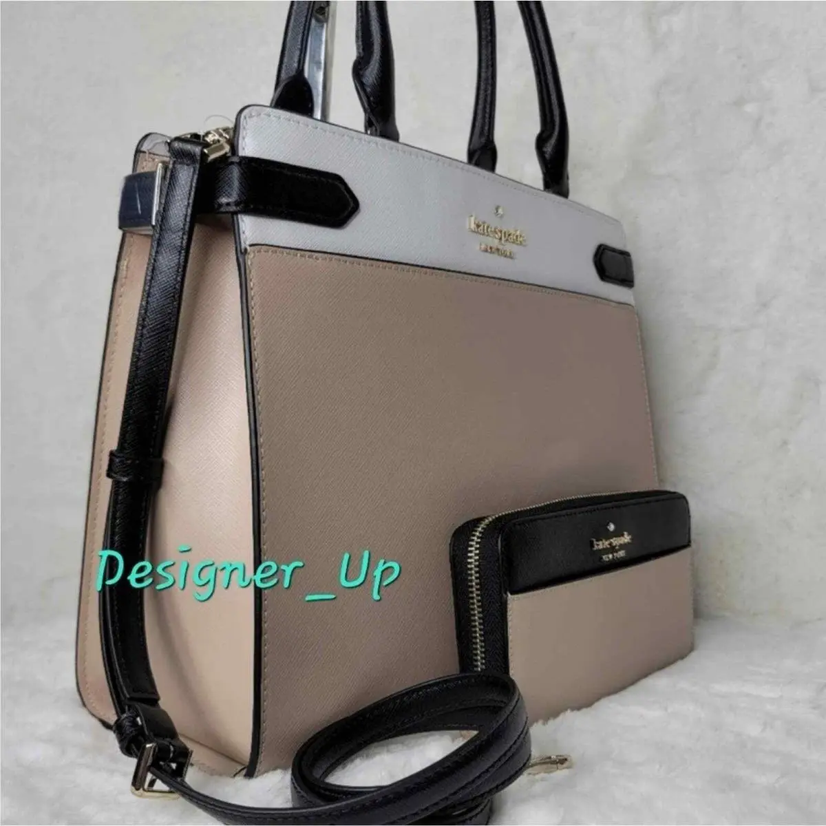 Kate Spade 2 Set Purse Satchel Shoulder Bag Cross Body + Wallet Match