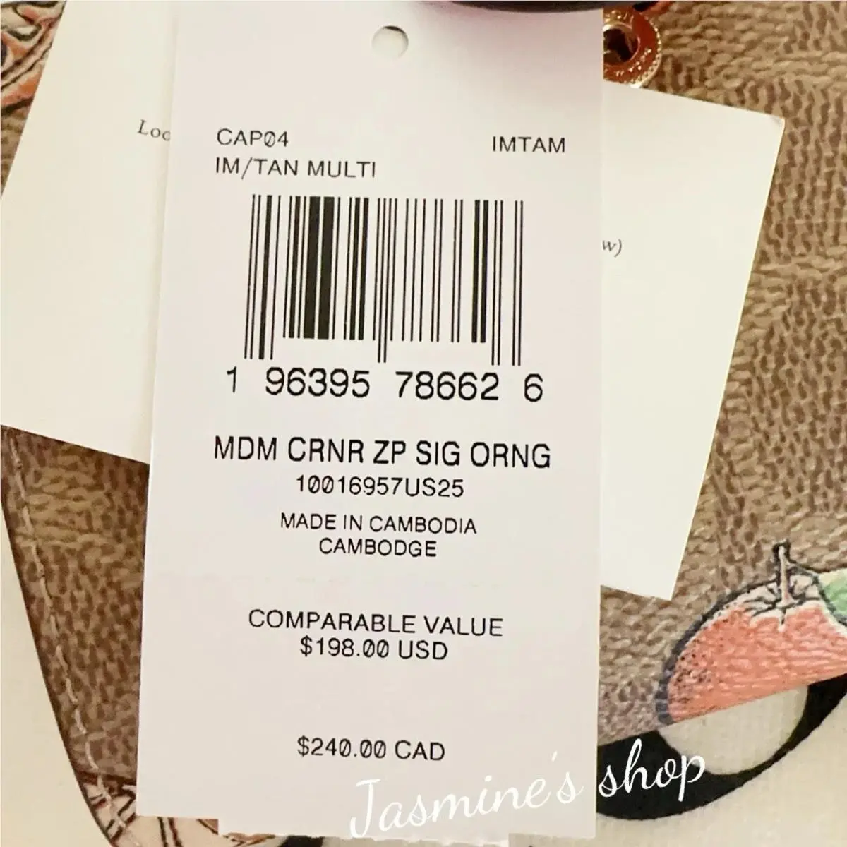 Coach wallet - CAP04/orange/ tan multi - tan multi - Red