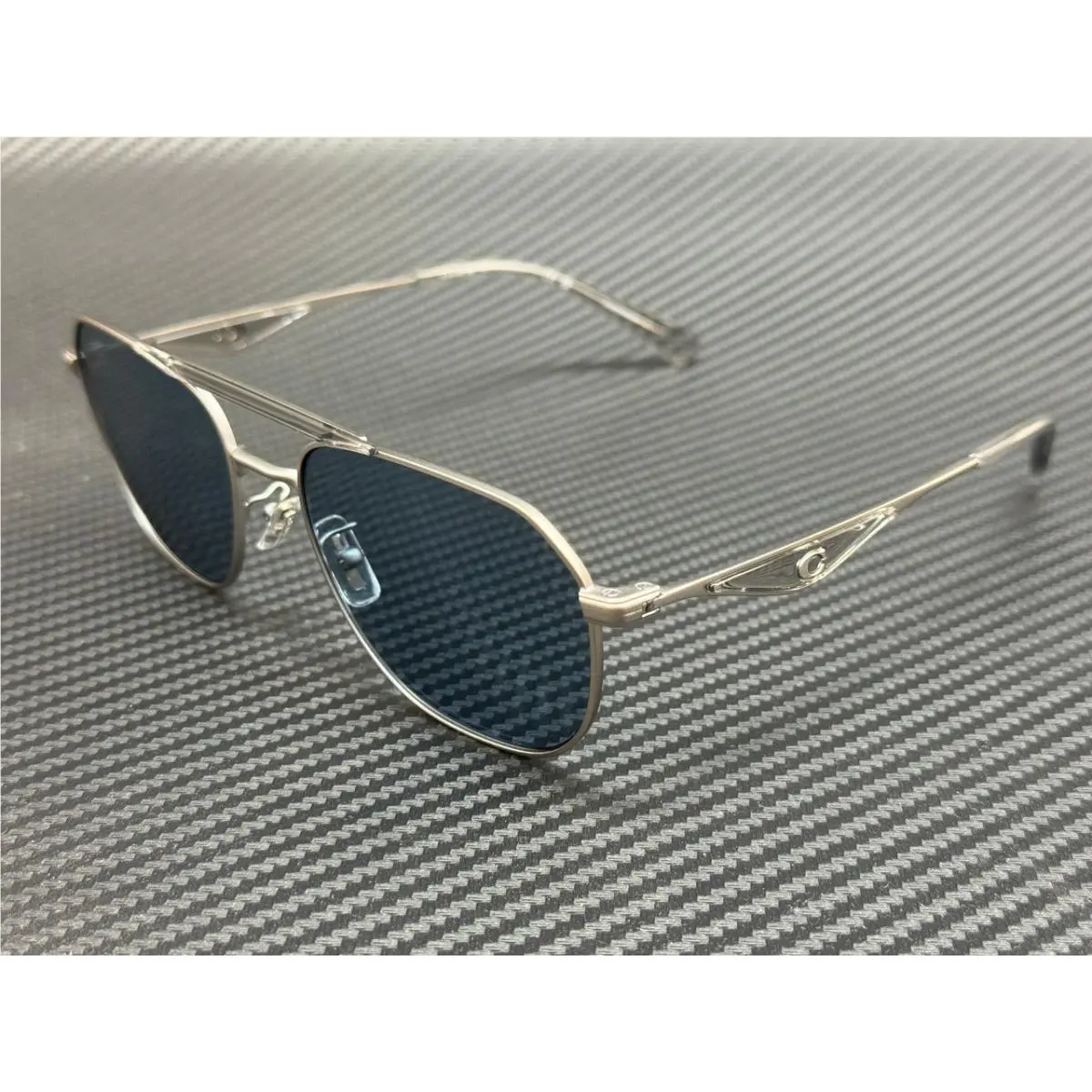 Coach HC7178 900172 Silver Blue Men`s 57 mm Sunglasses