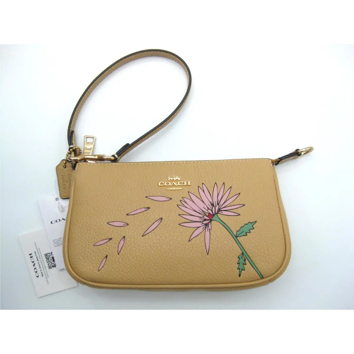 Coach X Observed By Us Nolita 19 Leather Top Handle Bag / Wristlet Tan Multi