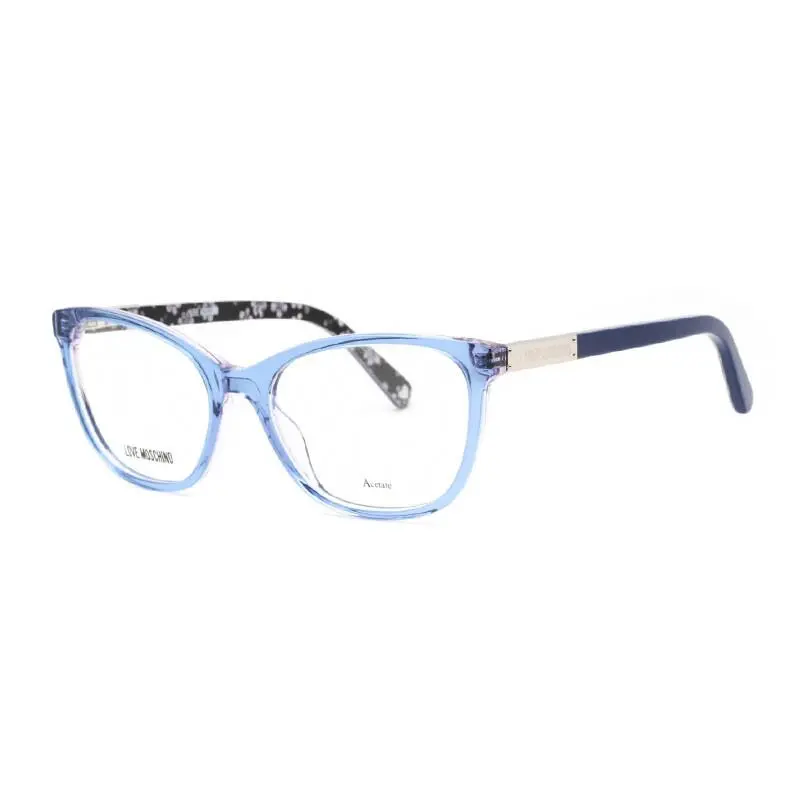 Moschino Love Mol 575 0PJP 00 Transparent Blue 53mm Eyeglasses - Frame: Transparent Blue, Lens: Clear Demo Lenses, code: 0PJP00