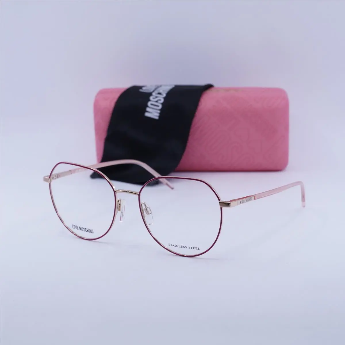 Moschino Love MOL560 0S45 00 Pink/gold 54mm Eyeglasses - Frame: Pink/Gold, Lens: Clear Demo Lens, code: 0S4500