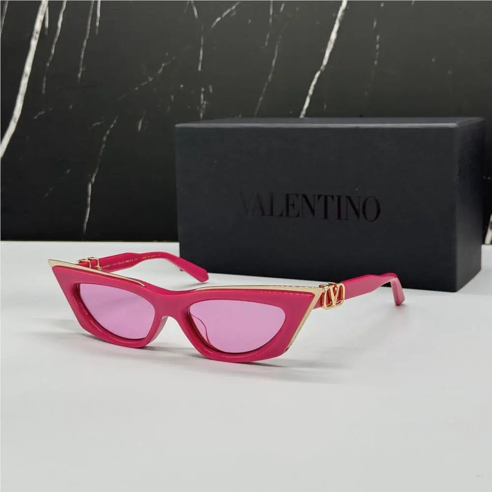 V-goldcut VLS-113C Valentino Sunglasses Pink Cat Eye Eyewear Valentino