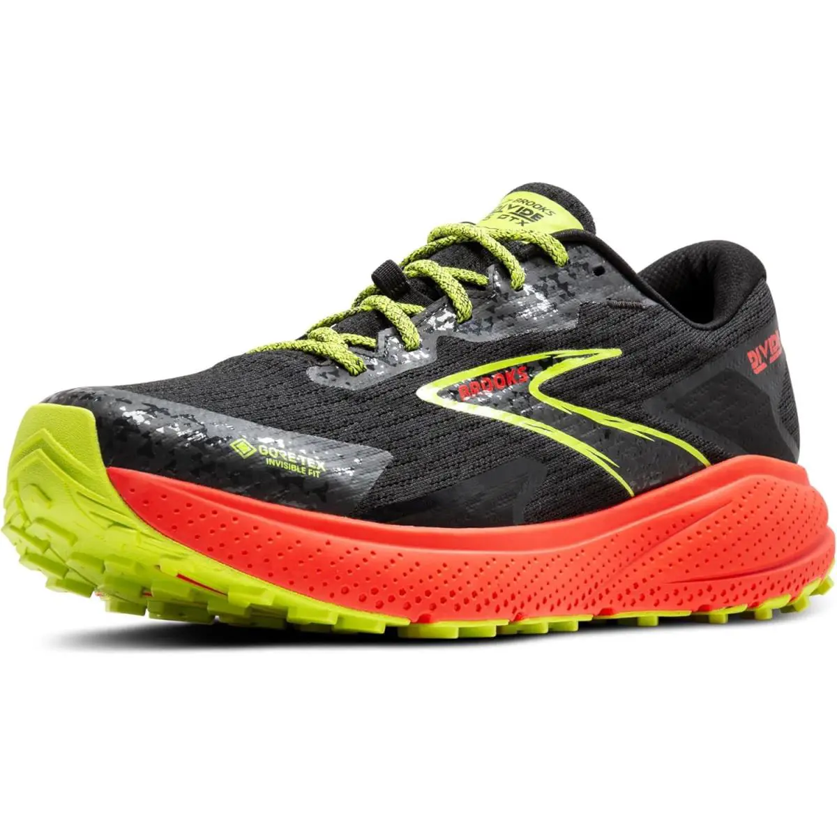Brooks shoes - Black/Cherry/Lime 5