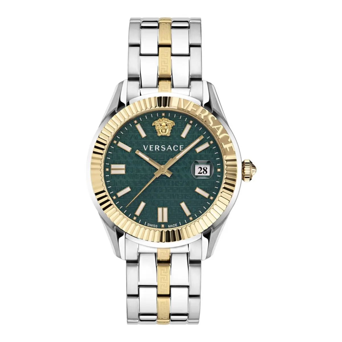 Versace Mens Two Tone 41mm Bracelet Fashion Watch