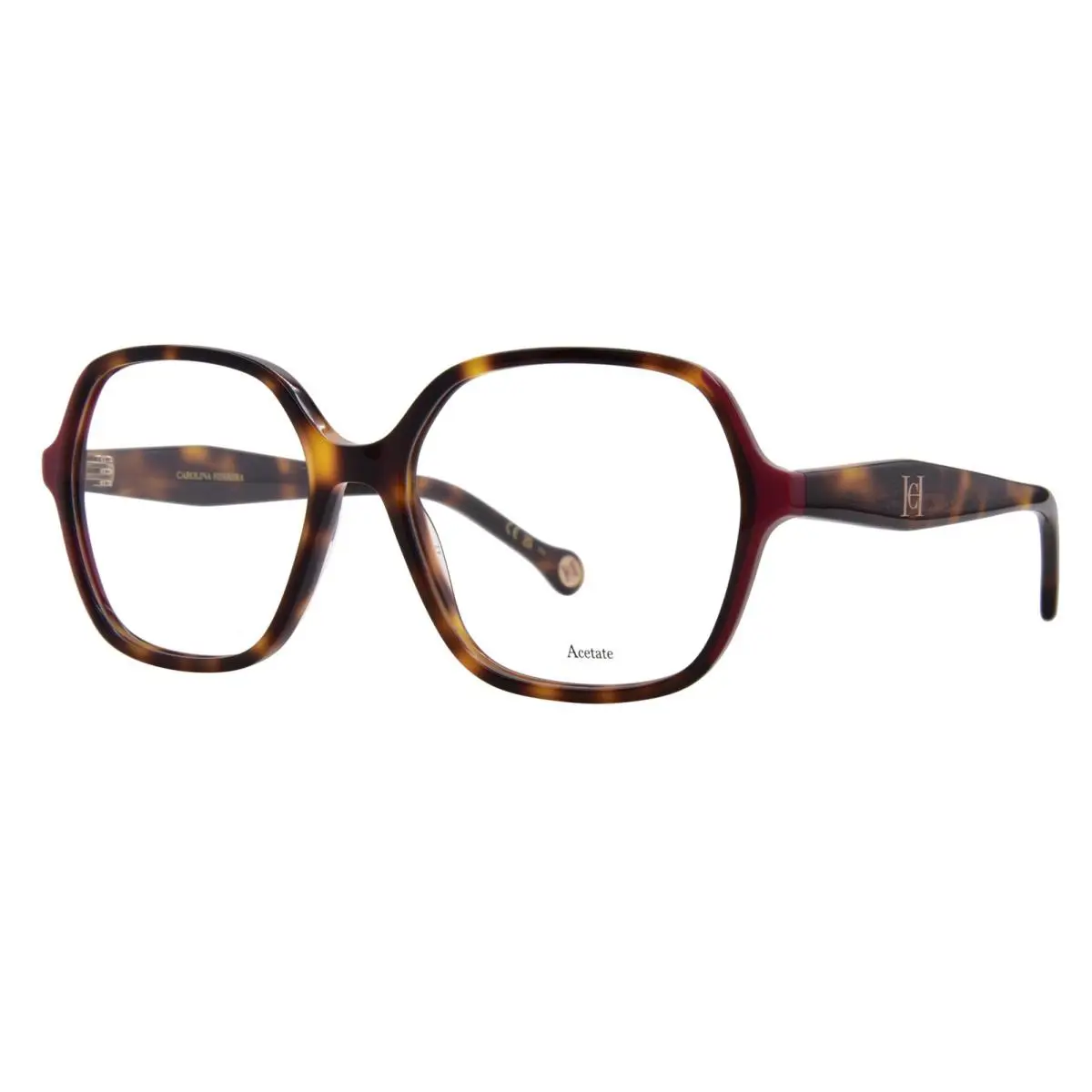 Carolina Herrera HER-0203 O63 Eyeglasses Women`s Havana Red Full Rim 54mm - Frame: Red