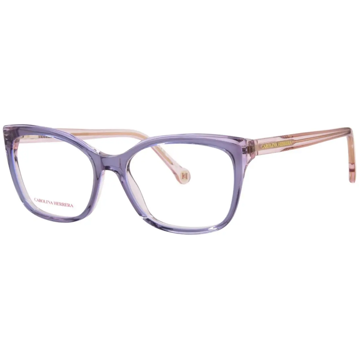 Carolina Herrera HER-0252 789 Eyeglasses Women`s Lilac Full Rim Cat Eye 53mm - Frame: Purple