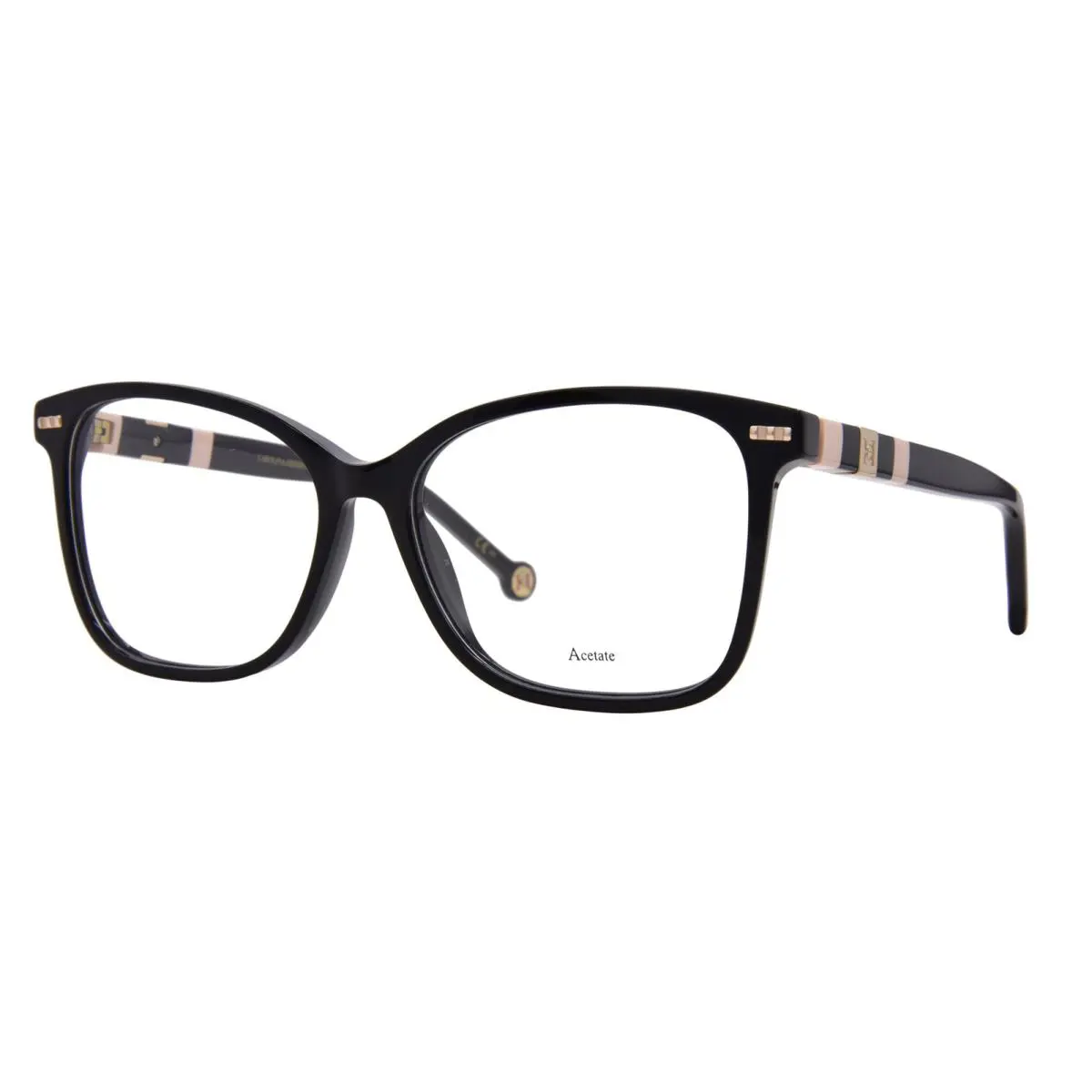 Carolina Herrera HER-0108 Kdx Eyeglasses Frame Women`s Black/nude Full Rim 54mm - Frame: Black