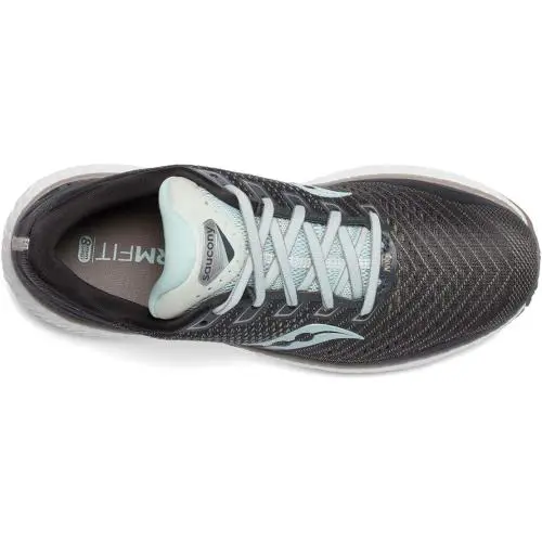 Saucony shoes - Saucony® Women`s 5 WIDE Triumph 18 Running Shoes in Charcoal/Sky- - S10596-40 - Gray 4
