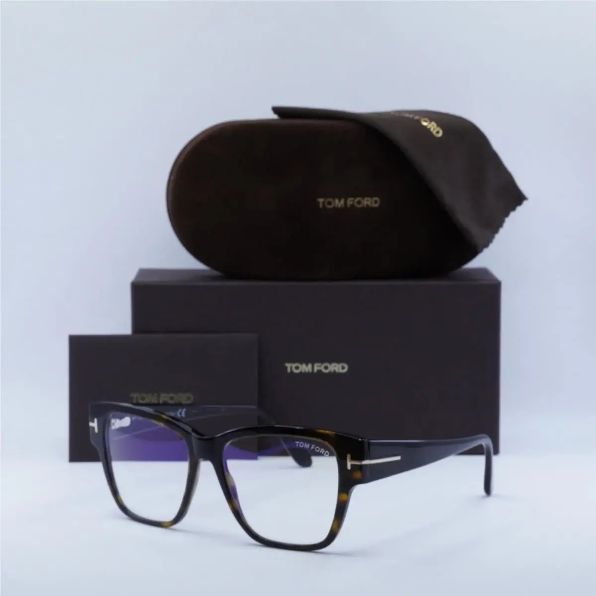 Tom Ford FT5745-B 052 Dark Havana/clear Blue Light Block 54mm Eyeglasses