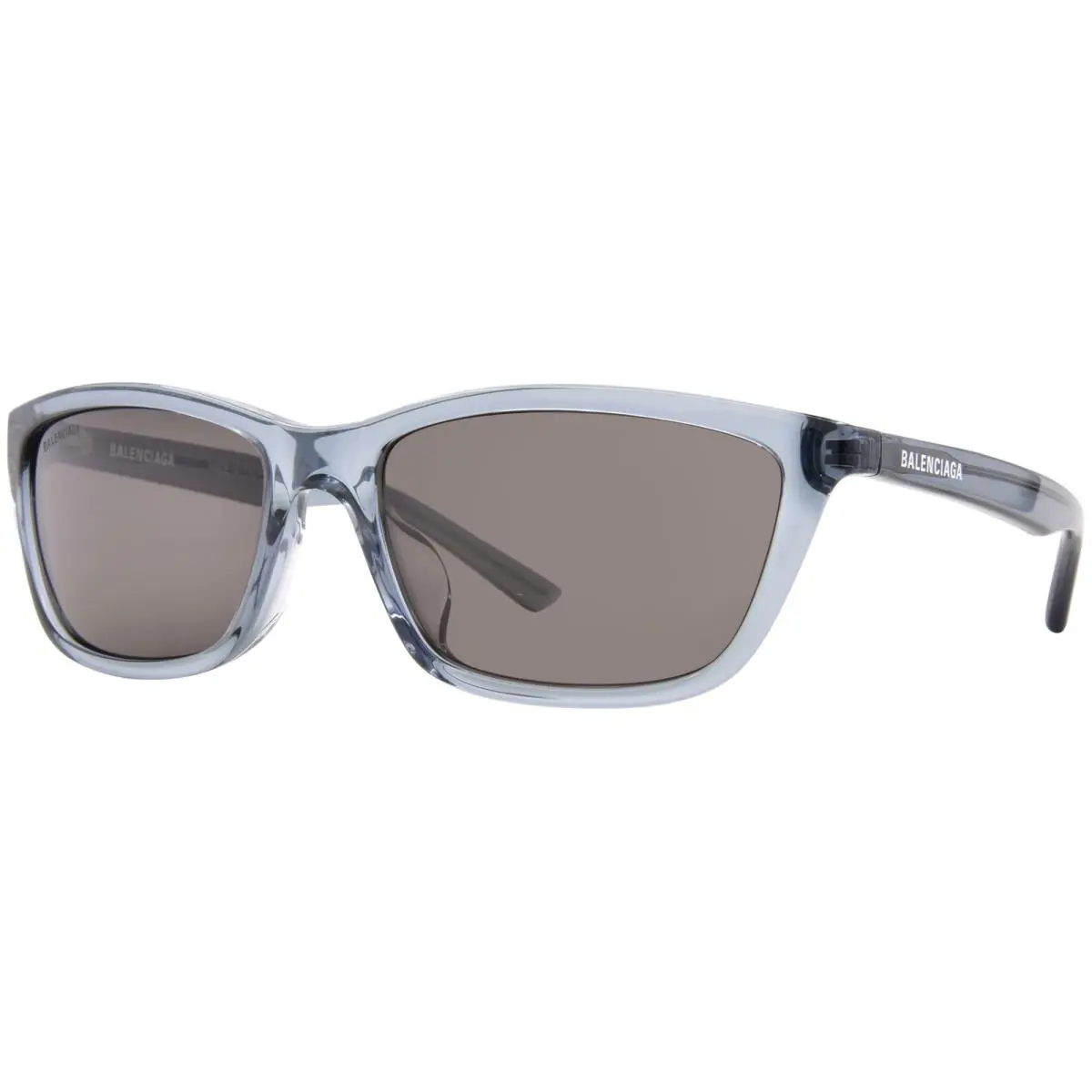Balenciaga BB0403SK 003 Sunglasses Green Transparent/grey Rectangle Shape 58mm