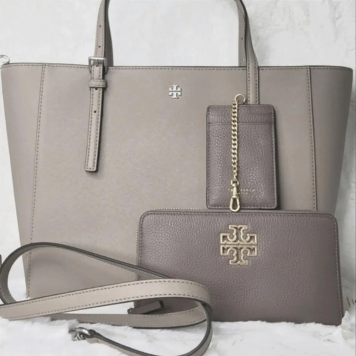 Tory Burch 3 P Set Handbag Purse Tote Satchel Shoulder Bag + Wallet
