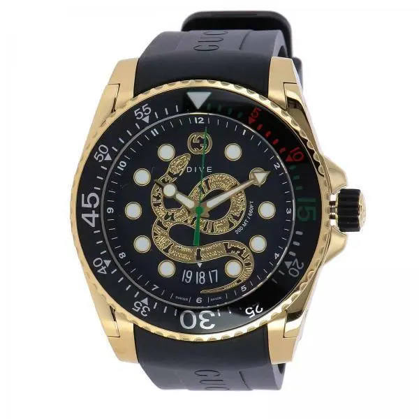 Gucci Dive YA136219 Gold-tone Watch Snake Dial