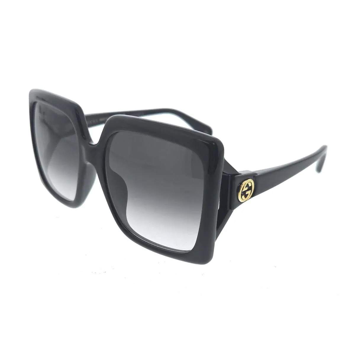Gucci GG0876SA-001 Black Grey Square Sunglasses