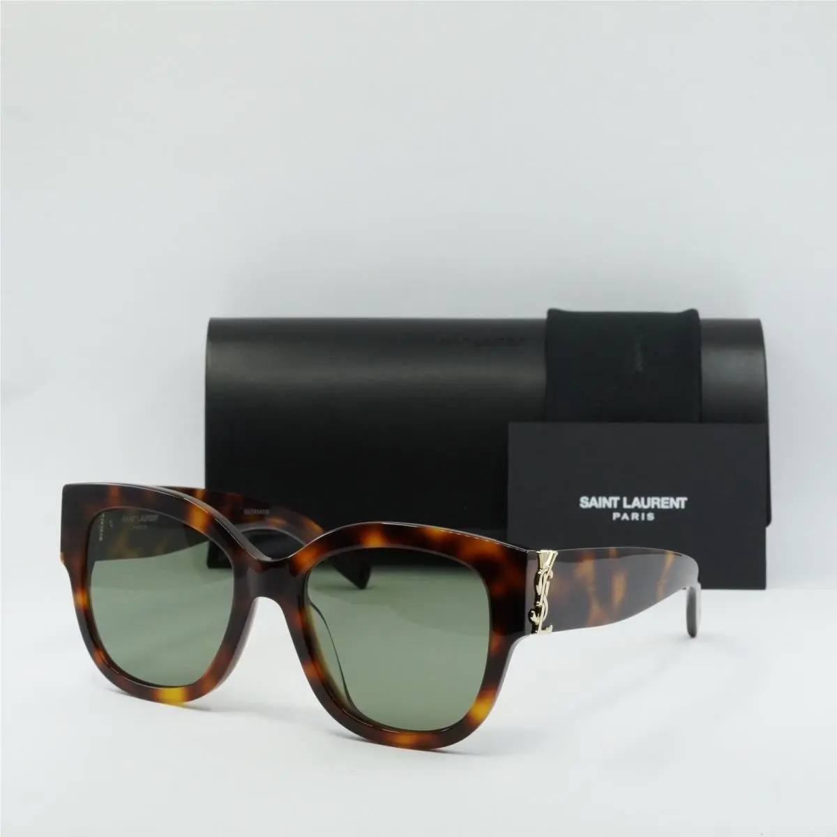 Saint Laurent SLM95/F 003 Havana/green 56-20-145 Sunglasses by Yves Saint Laurent