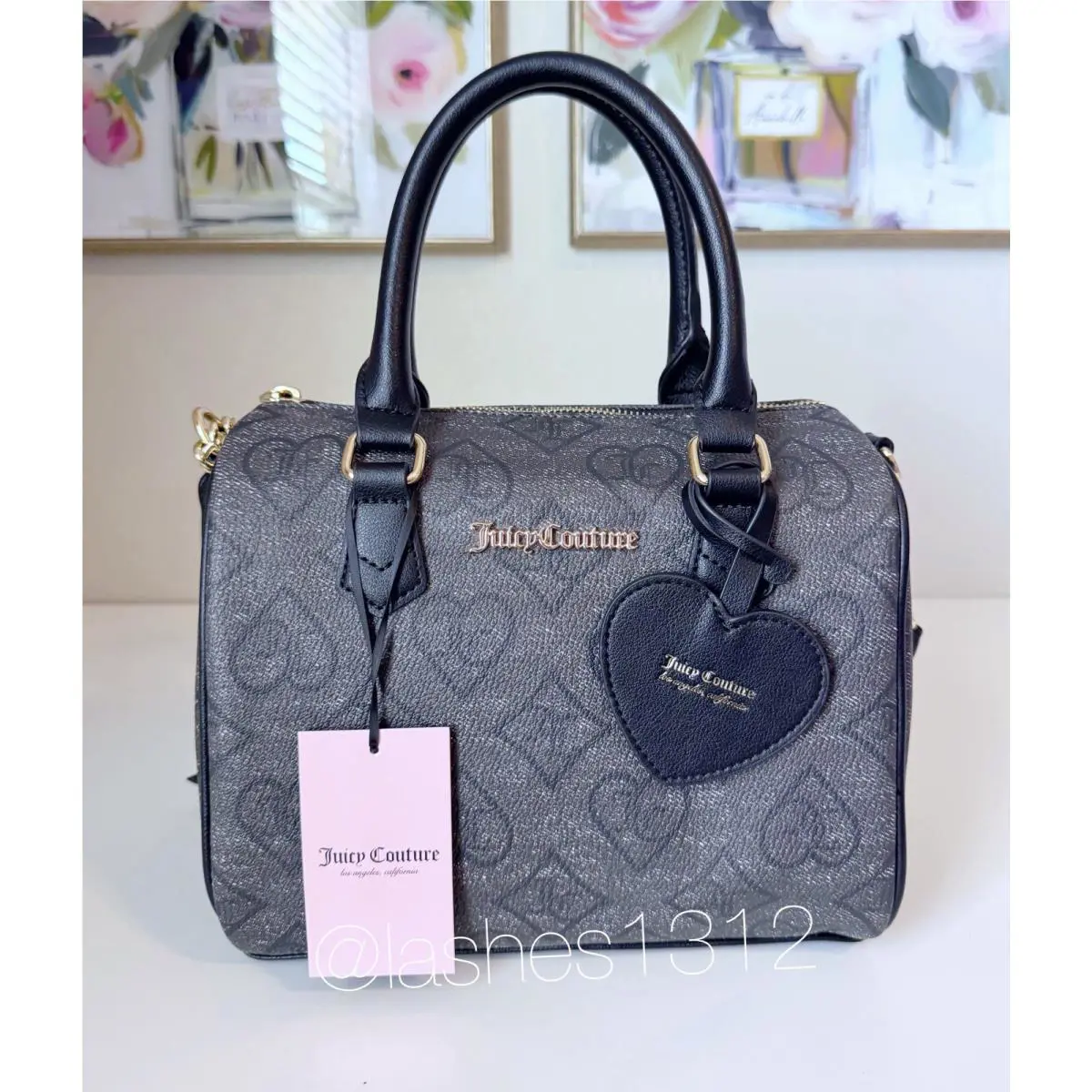 Juicy Couture Bag Fame Satchel - Black Denim