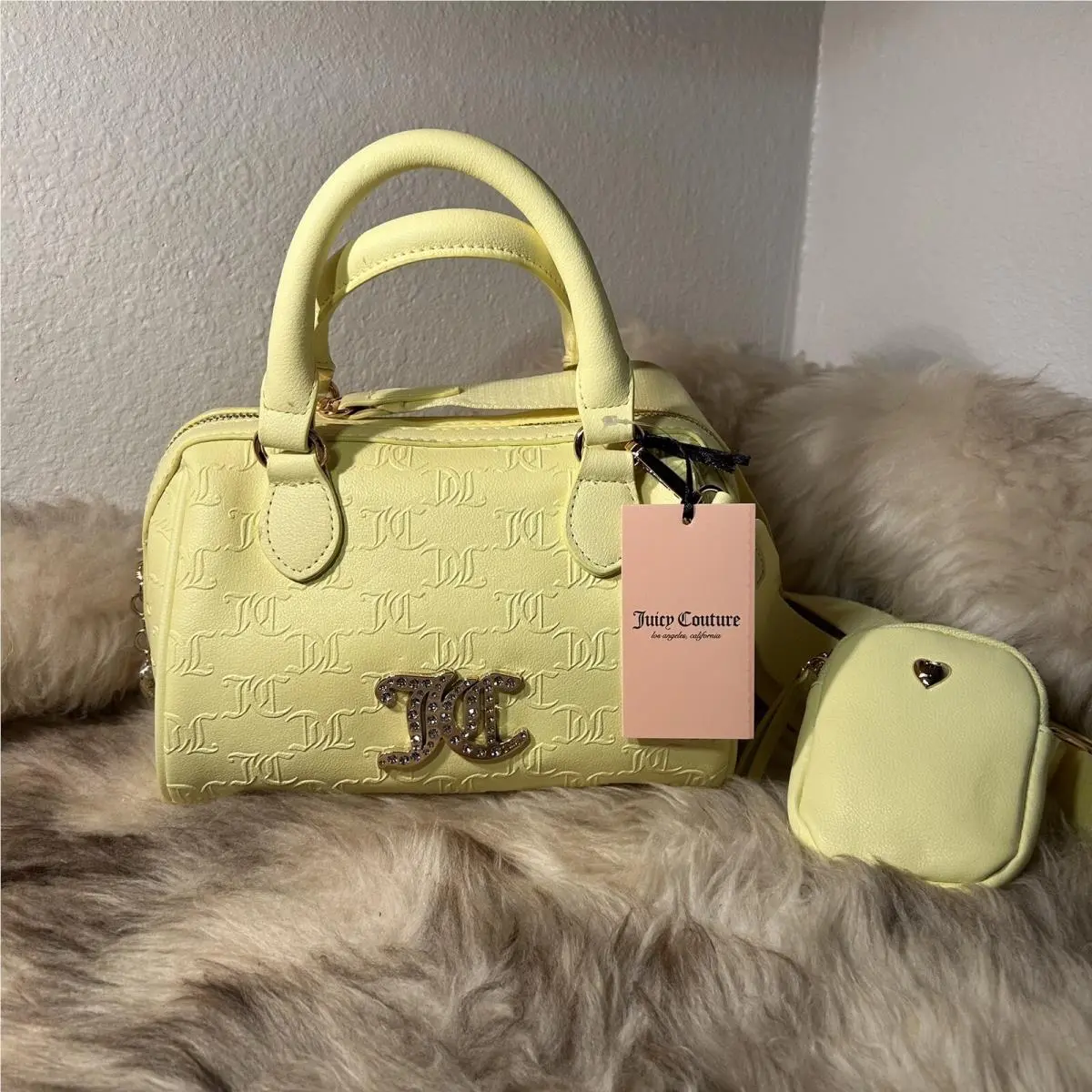 All About That Bling Satchel - Yellow Pear by Juicy Couture