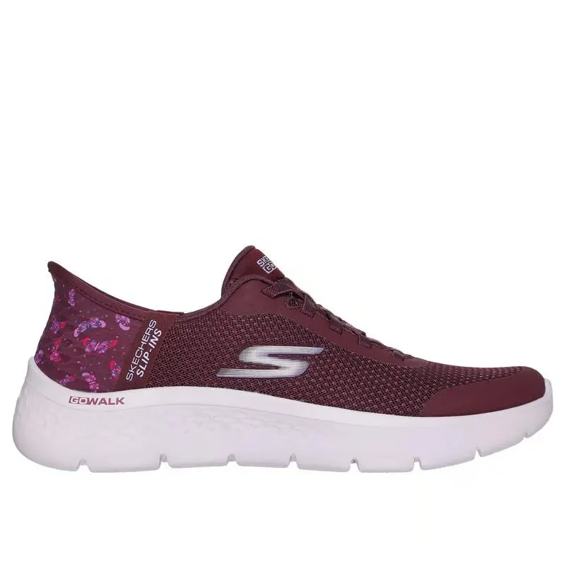 Skechers Slip-ins Go Walk Flex Eva Women`s Sneaker Size 6.5 Burgundy 124823