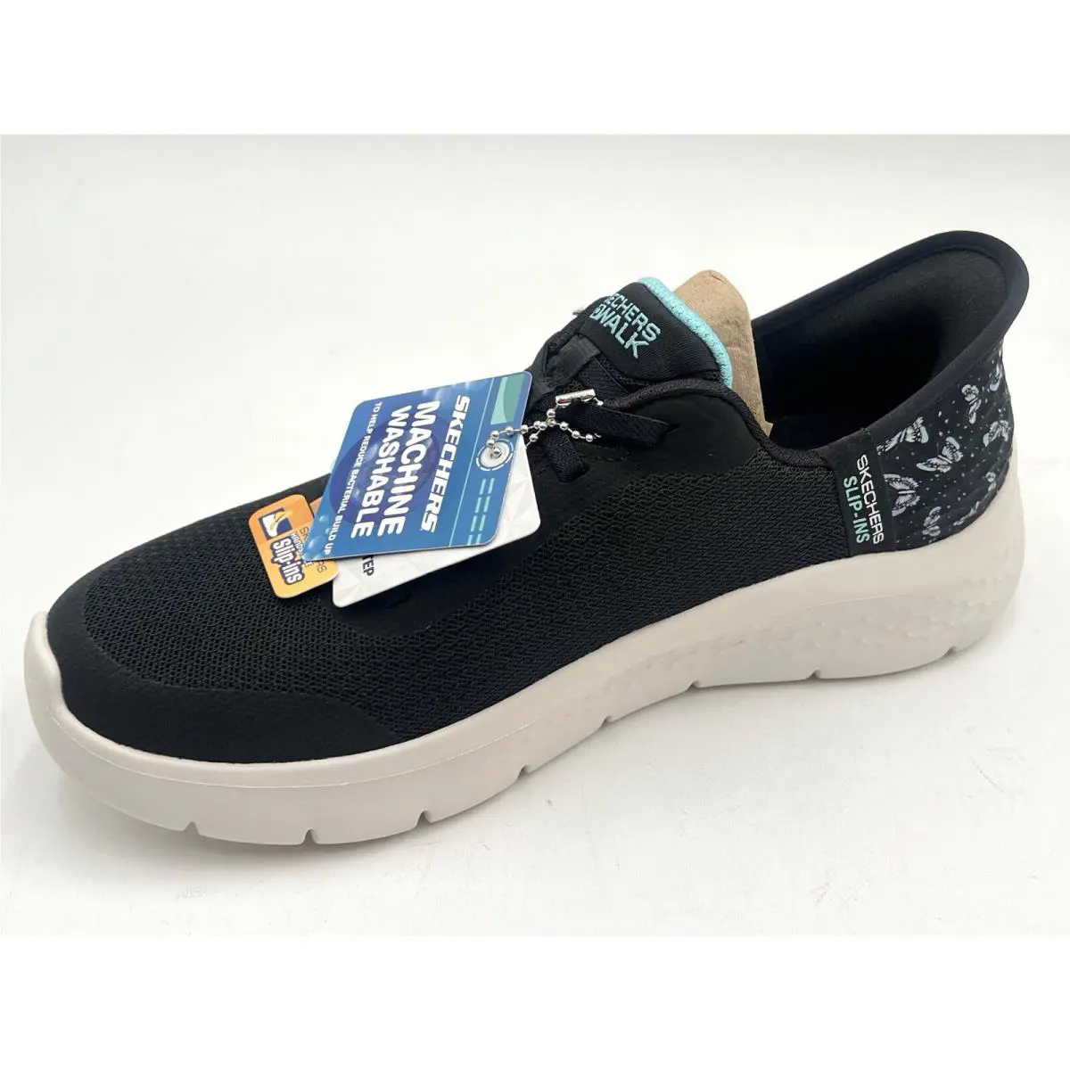 Skechers shoes - slip-ins go walk - walk - 124823 - Black Aqua 2