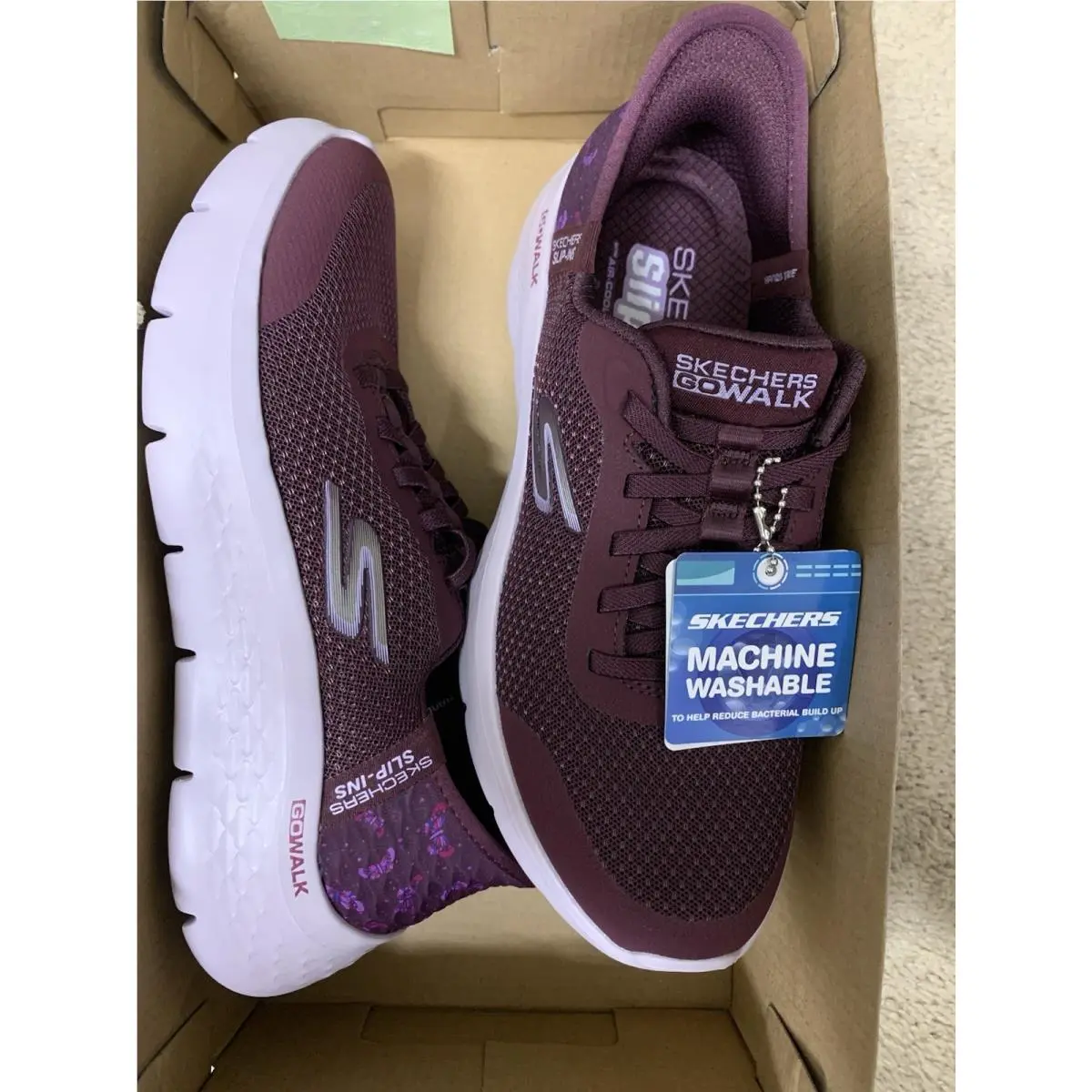 Skechers shoes - slip-ins go walk - walk - 124823 - Burgundy 3
