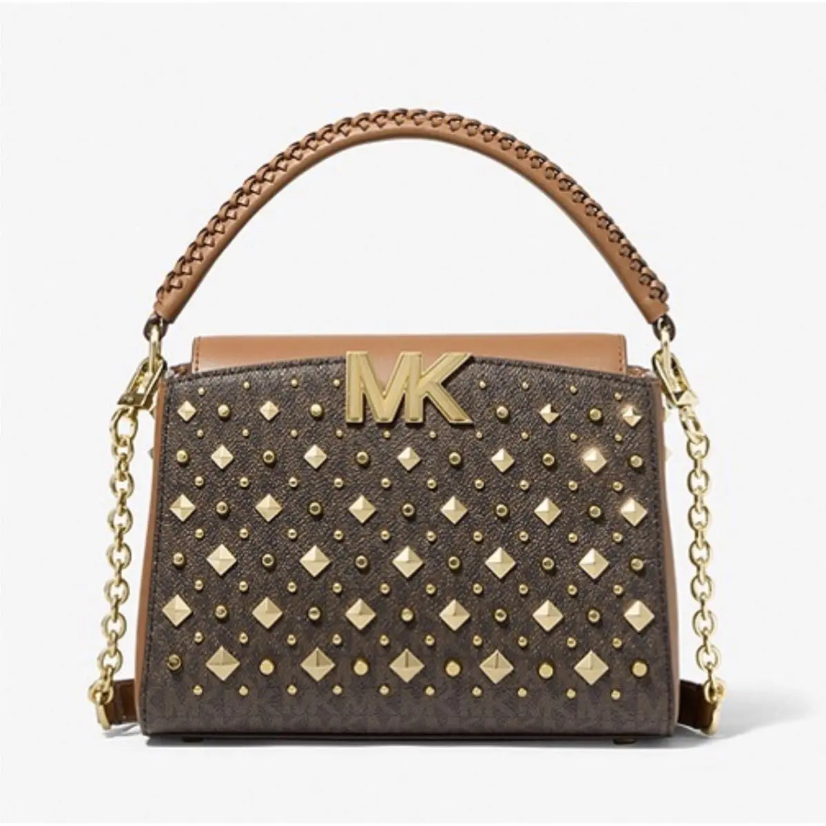 Michael Kors Karlie Small Studded Logo Crossbody Bag