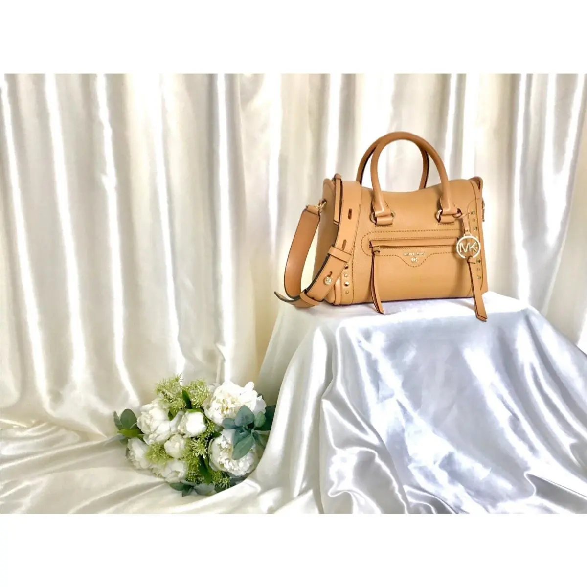 Michael Kors Carine Small Satchel Cider