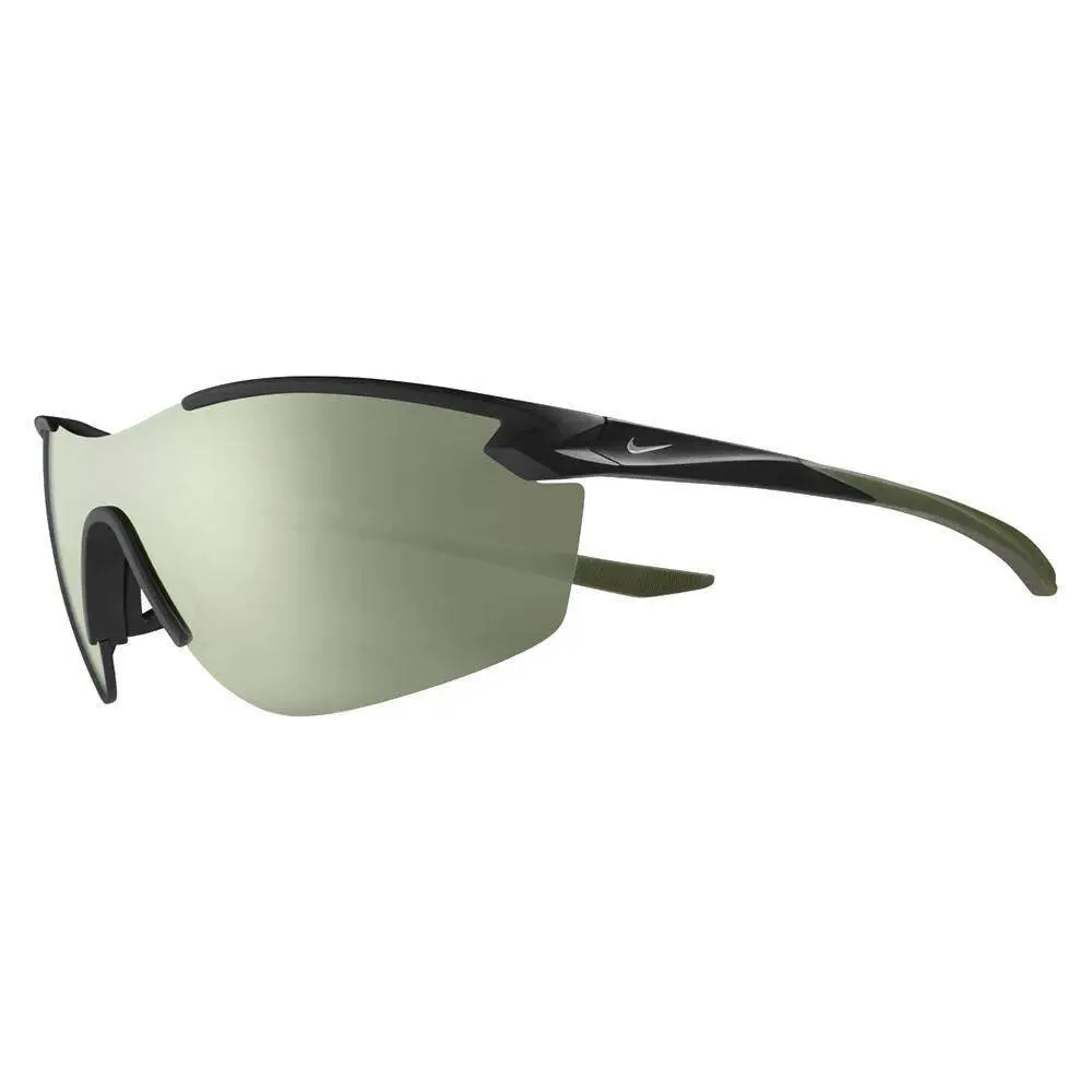 Nike DV2131 010 Black Green Victory Elite Sunglass with Silver Flash Lens