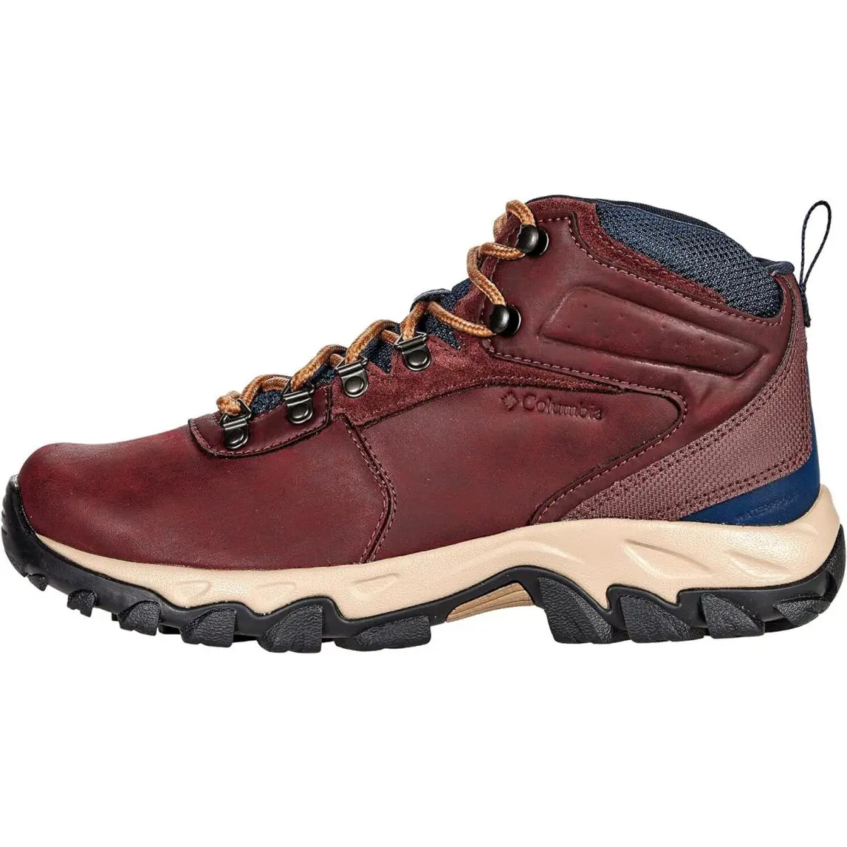 Columbia Men s Newton Ridge Plus II Waterproof Hiking Boots - Madder Brown, Collegiate Navy