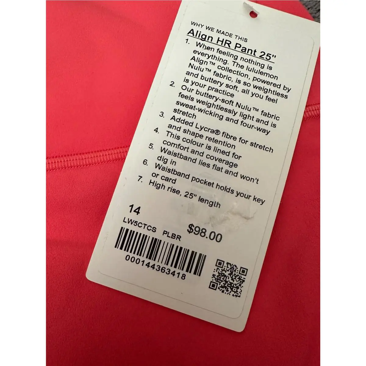 Lululemon clothing - Pink 14