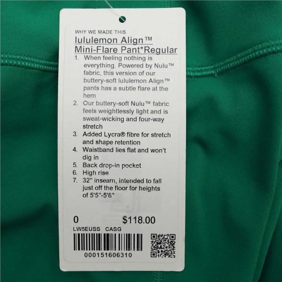 Lululemon clothing - LWSEUSS - LWSEUSS - LWSEUSS - Green 6