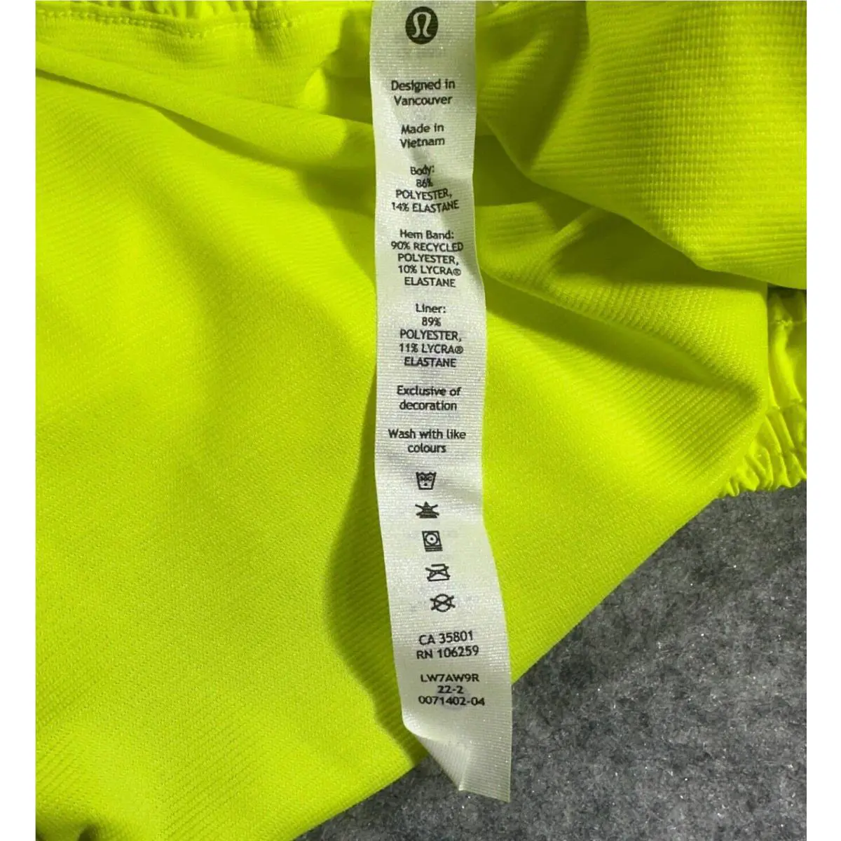 Lululemon clothing - Hotty Hot - Hotty Hot - Yellow 3