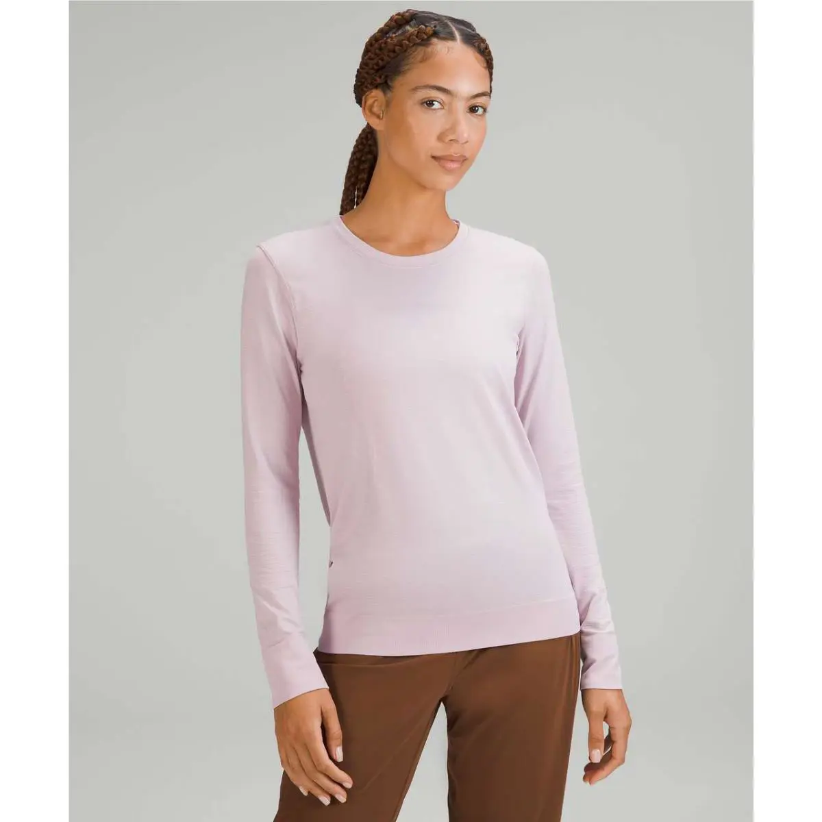 Lululemon clothing - Lululemon Swiftly Relaxed Fit Long Sleeve Top - LW3FUPS - Pink 4