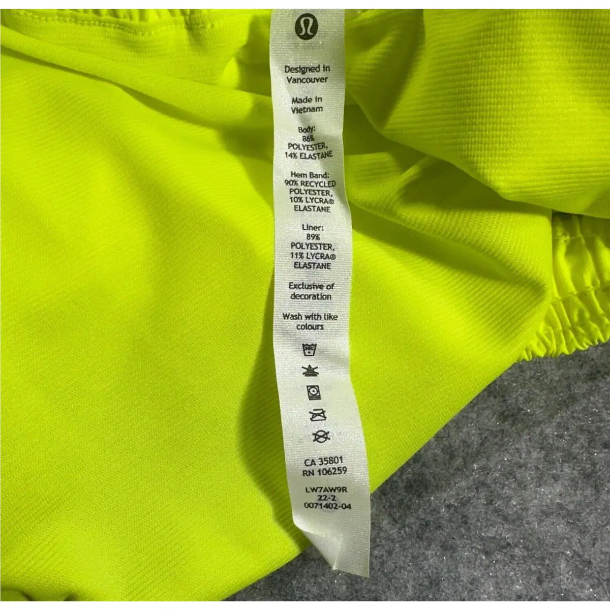 Lululemon clothing - Hotty Hot - Hotty Hot - Yellow 5