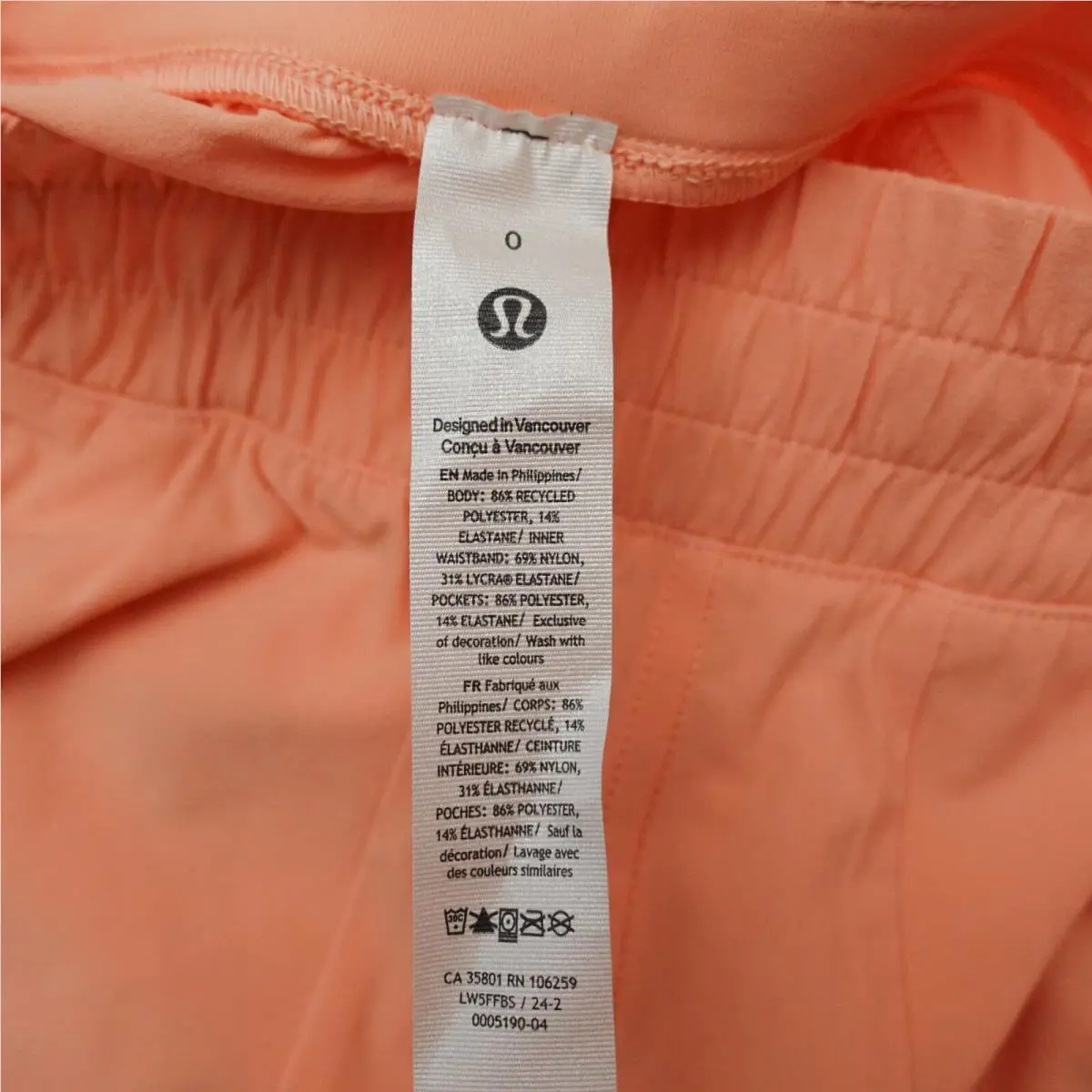 Lululemon clothing - Peach Bellini 6