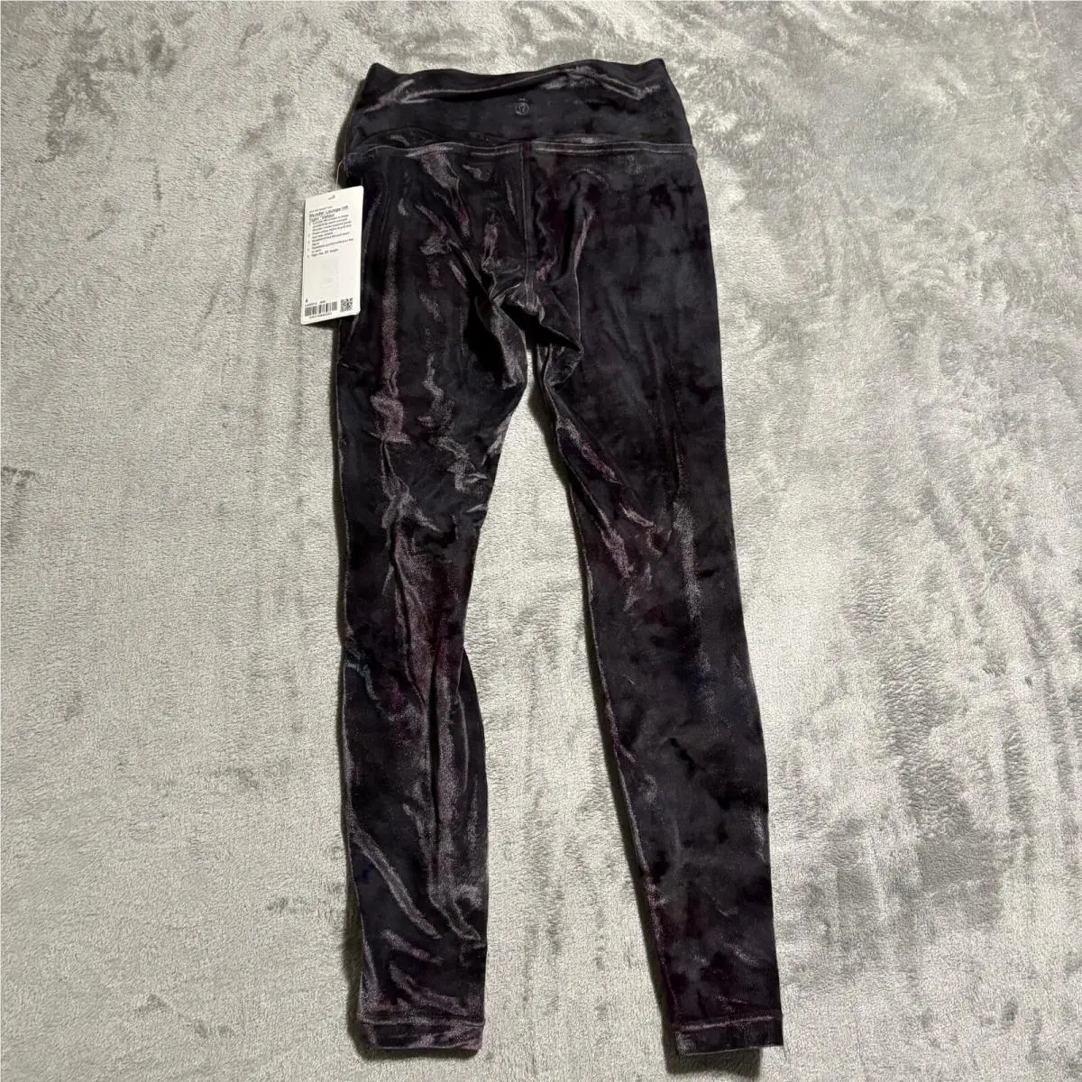 Lululemon Wunder Lounge HR Tight Velour Leggings Interstellar Dark Gray Multi