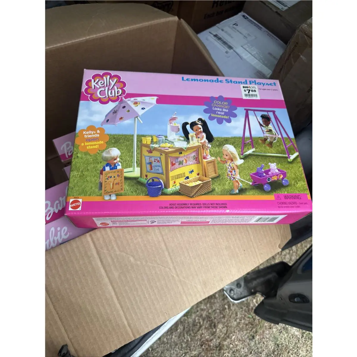 Mattel Barbie 2001 Kelly Club Lemonade Stand Playset 88920 Box