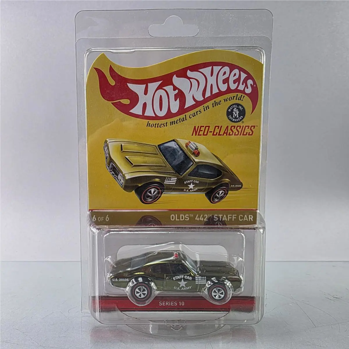 Hot Wheels Rlc Neo Classics Olds 442 Staff Car US Army Series 10 Limited 2011