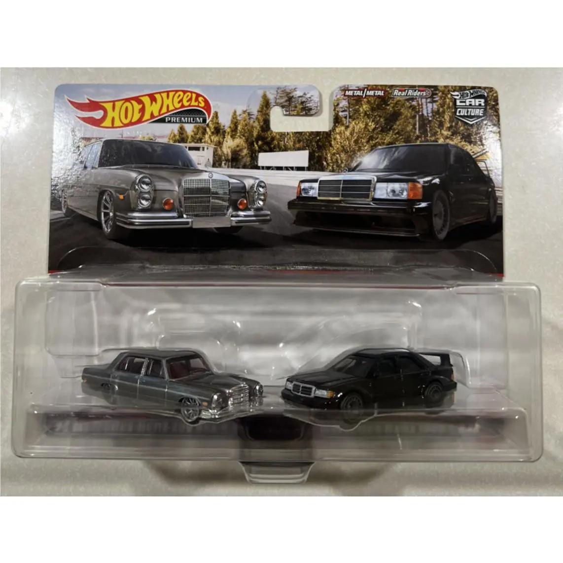 Hot Wheels Car Culture Premium 2 Pack Mercedes-benz 190 E 2.5-16 280 Sel 4.5