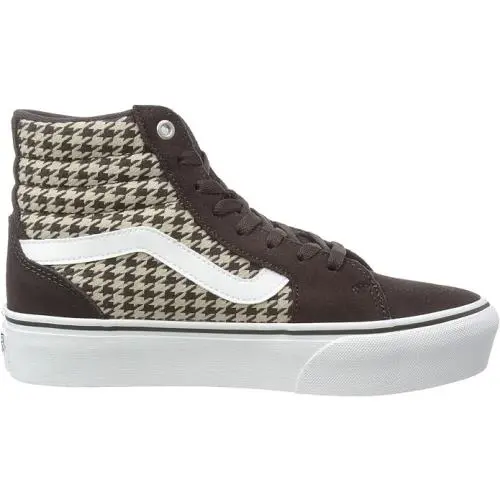 Vans Wmns High Platform Plaid Mix Brown