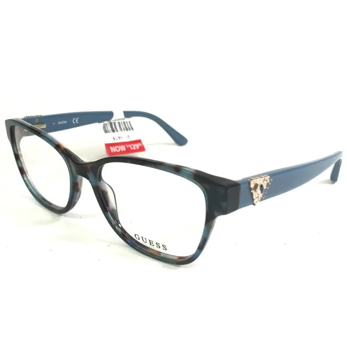 Guess Eyeglasses Frames GU2854-S 092 Blue Tortoise Square Full Rim 53-16-140