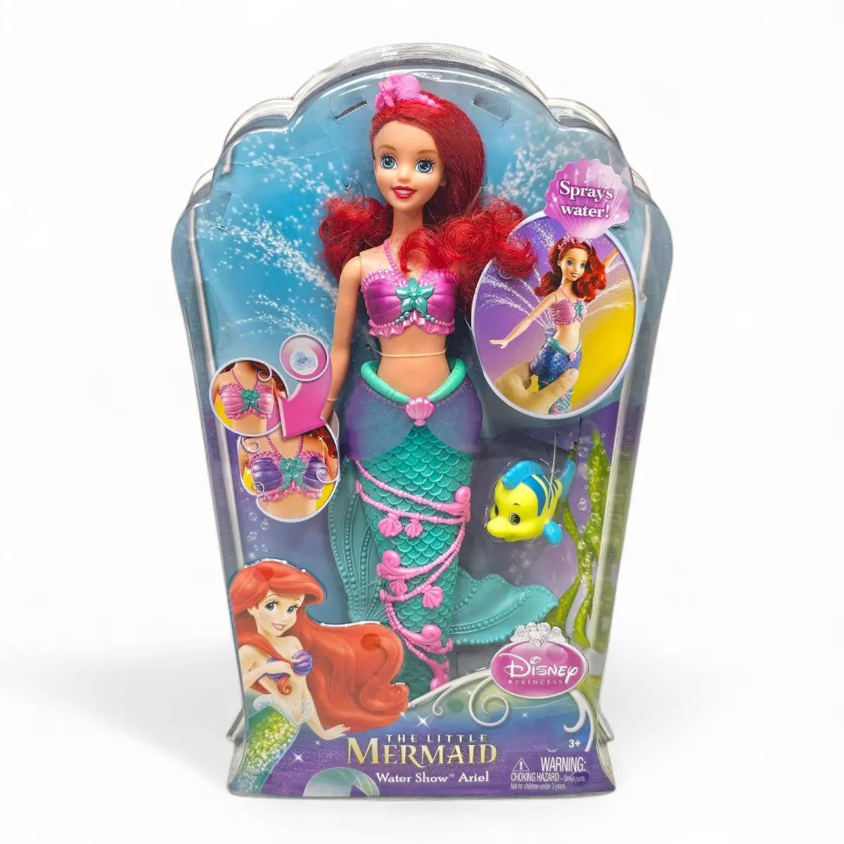 2012 Disney Princess The Little Mermaid Water Show Arielle Mattel X9396 Rare