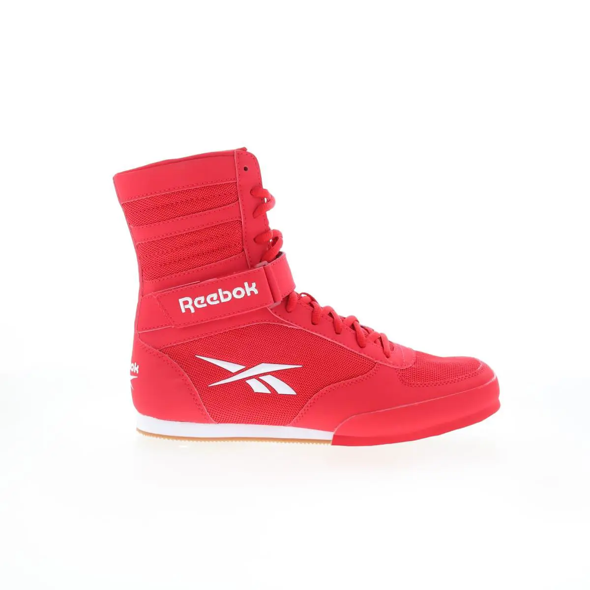 Reebok Boxing HI Mens Red Mesh Lace Up Athletic Boxing Shoes - Red