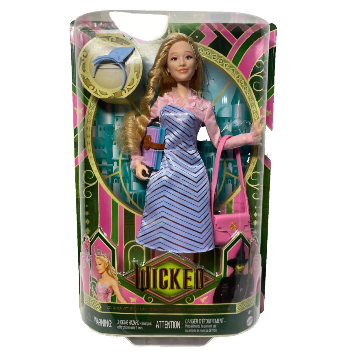 Wicked Movie Glinda The Good Witch At Shiz University Fashion Doll by Mattel