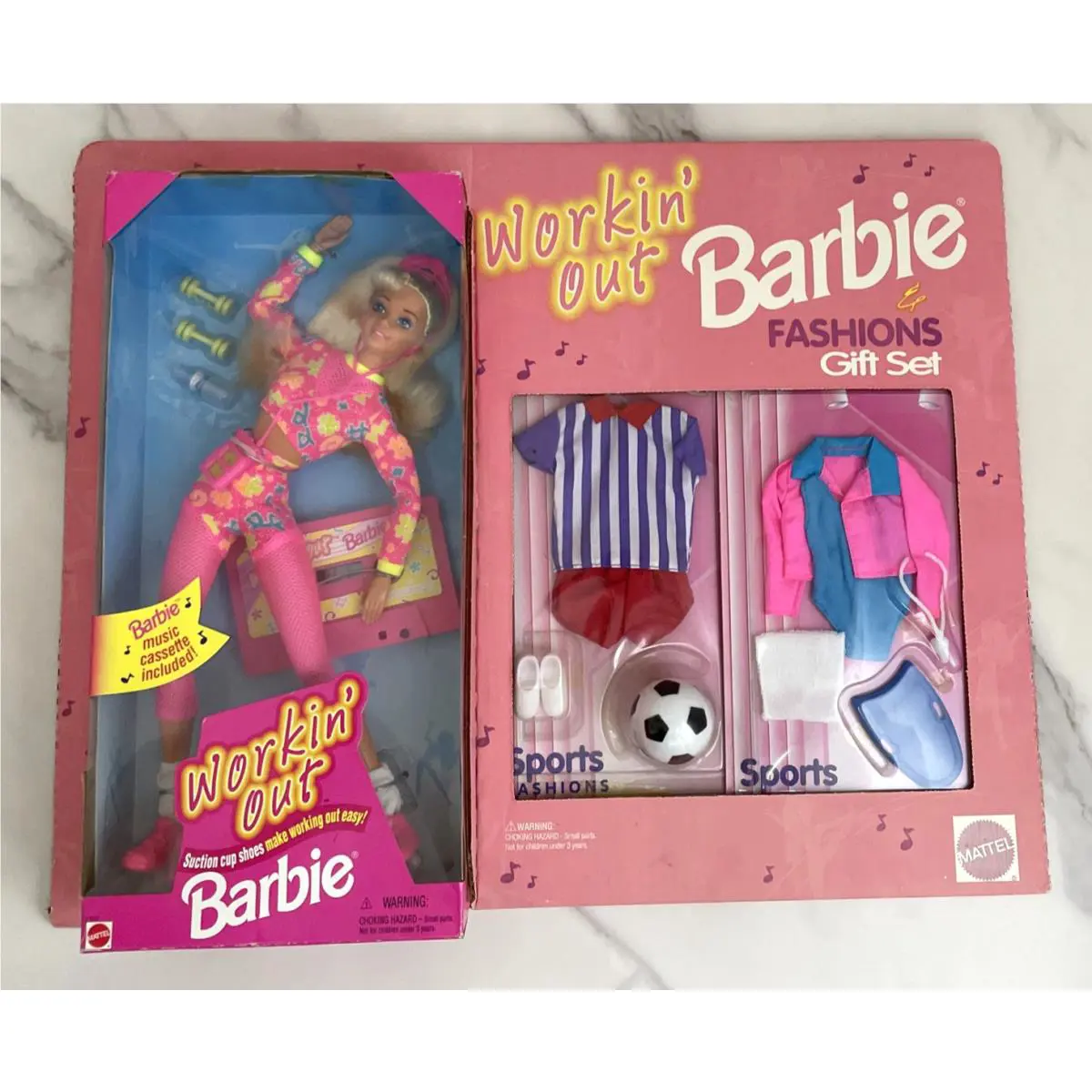 Vintage Mattel 1996 Workin’ Out Barbie with Fashions Gift Set 17317 Nrfb